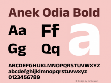 Anek Odia Bold Version 1.003图片样张