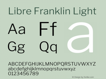 Libre Franklin Light Version 2.000图片样张