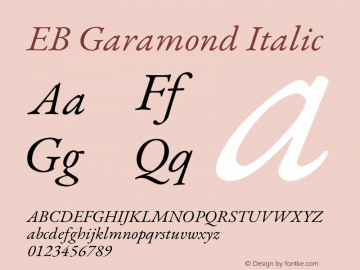 EB Garamond Italic Version 1.001图片样张