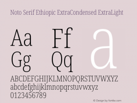 Noto Serif Ethiopic ExtraCondensed ExtraLight Version 2.102图片样张