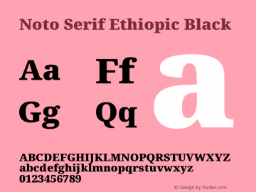 Noto Serif Ethiopic Black Version 2.102图片样张