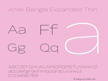 Anek Bangla Expanded Thin Version 1.003图片样张