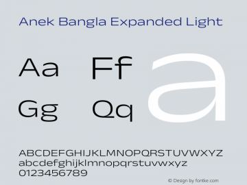 Anek Bangla Expanded Light Version 1.003图片样张
