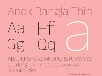 Anek Bangla Thin Version 1.003图片样张