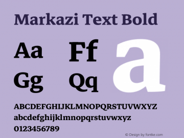 Markazi Text Bold Version 1.001图片样张