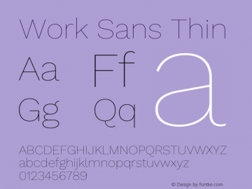 Work Sans Thin Version 2.012图片样张