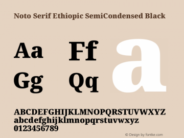 Noto Serif Ethiopic SemiCondensed Black Version 2.102图片样张