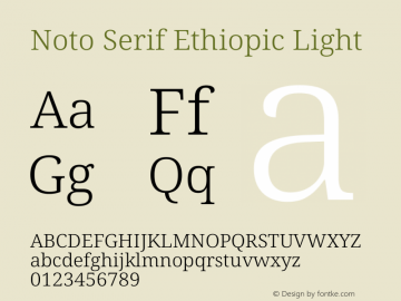 Noto Serif Ethiopic Light Version 2.102图片样张