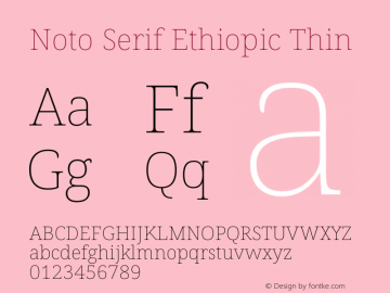 Noto Serif Ethiopic Thin Version 2.102图片样张