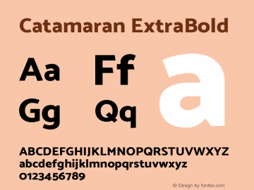 Catamaran ExtraBold Version 2.000图片样张