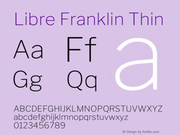 Libre Franklin Thin Version 2.000图片样张
