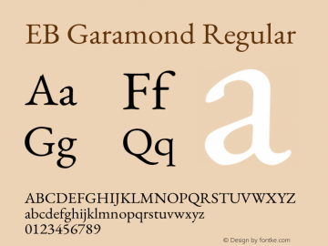 EB Garamond Regular Version 1.001图片样张