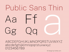 Public Sans Thin Version 2.001图片样张