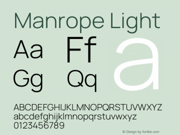 Manrope Light Version 4.504图片样张