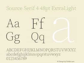 Source Serif 4 48pt ExtraLight Version 4.004;hotconv 1.0.116;makeotfexe 2.5.65601图片样张