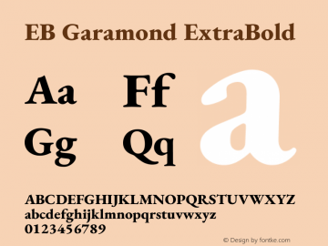 EB Garamond ExtraBold Version 1.001图片样张
