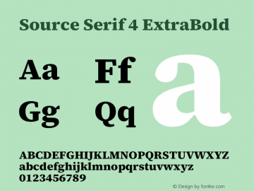 Source Serif 4 ExtraBold Version 4.004;hotconv 1.0.116;makeotfexe 2.5.65601图片样张