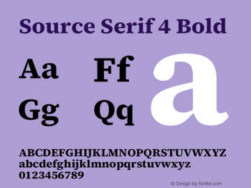 Source Serif 4 Bold Version 4.004;hotconv 1.0.116;makeotfexe 2.5.65601图片样张