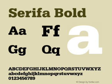 Serifa Bold Version 1.10;com.myfonts.easy.urw.serifa.t-bold.wfkit2.version.3ptP Font Sample