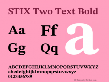 STIX Two Text Bold Version 2.13 b171图片样张