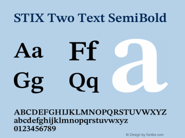 STIX Two Text SemiBold Version 2.13 b171图片样张