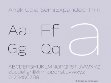 Anek Odia SemiExpanded Thin Version 1.003图片样张