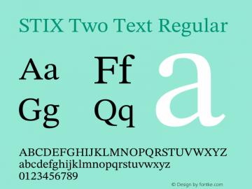 STIX Two Text Regular Version 2.13 b171图片样张