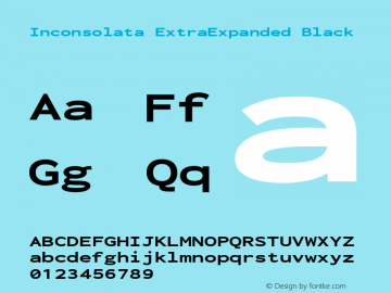 Inconsolata ExtraExpanded Black Version 3.001图片样张