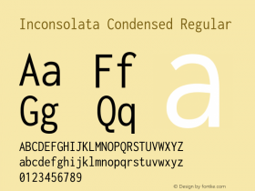 Inconsolata Condensed Regular Version 3.001图片样张