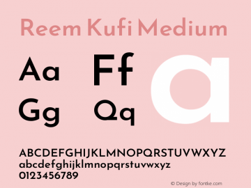 Reem Kufi Medium Version 1.6图片样张