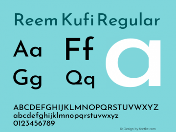Reem Kufi Regular Version 1.6图片样张