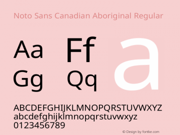 Noto Sans Canadian Aboriginal Regular Version 2.002图片样张