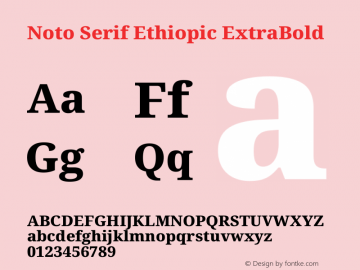 Noto Serif Ethiopic ExtraBold Version 2.102图片样张