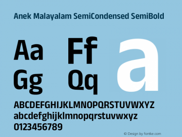 Anek Malayalam SemiCondensed SemiBold Version 1.003图片样张