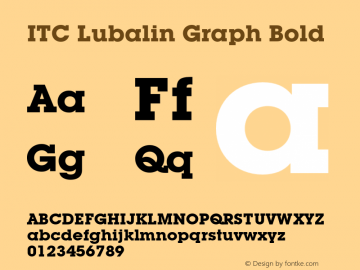 ITC Lubalin Graph Bold 2.0-1.0 Font Sample