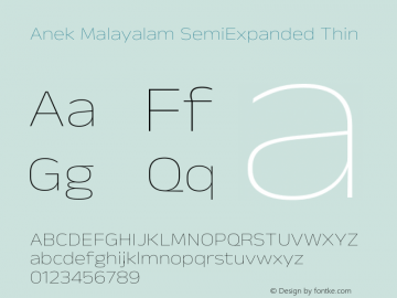 Anek Malayalam SemiExpanded Thin Version 1.003图片样张