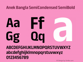 Anek Bangla SemiCondensed SemiBold Version 1.003图片样张