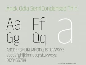 Anek Odia SemiCondensed Thin Version 1.003图片样张