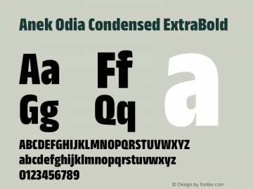 Anek Odia Condensed ExtraBold Version 1.003图片样张