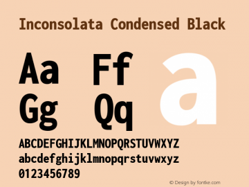 Inconsolata Condensed Black Version 3.001图片样张