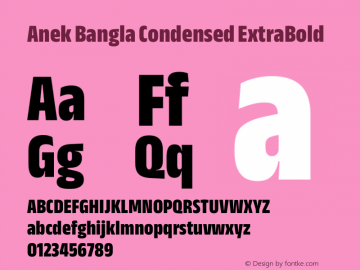 Anek Bangla Condensed ExtraBold Version 1.003图片样张