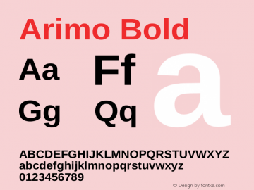 Arimo Bold Version 1.33图片样张