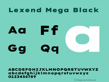 Lexend Mega Black Version 1.007图片样张