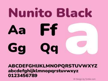 Nunito Black Version 3.602图片样张
