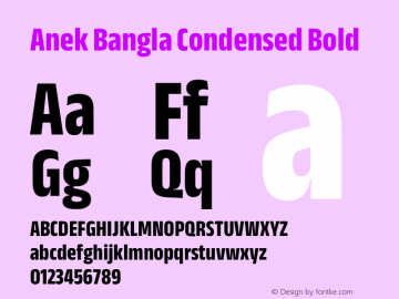 Anek Bangla Condensed Bold Version 1.003图片样张