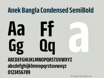 Anek Bangla Condensed SemiBold Version 1.003图片样张