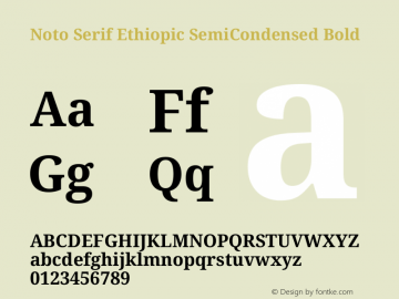 Noto Serif Ethiopic SemiCondensed Bold Version 2.102图片样张
