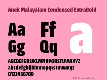 Anek Malayalam Condensed ExtraBold Version 1.003图片样张