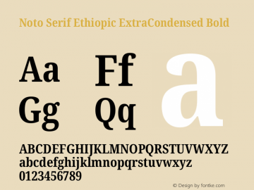 Noto Serif Ethiopic ExtraCondensed Bold Version 2.102图片样张