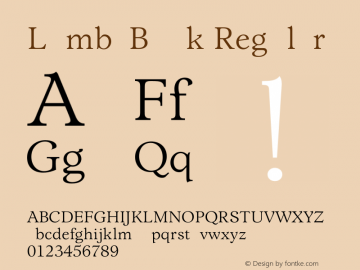 LombaBook Regular 2.00 Font Sample